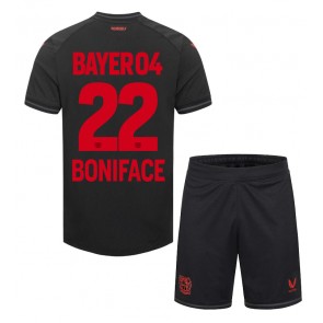 Bayer Leverkusen Victor Boniface #22 Domaci Dres za Dječji 2023-24 Kratak Rukavima (+ kratke hlače)